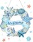 Summer Beach Wreath for Front Door – Ocean Welcome Sign with Sea Turtle, Wooden Beach Door Hanger for Beach House and Home Decor